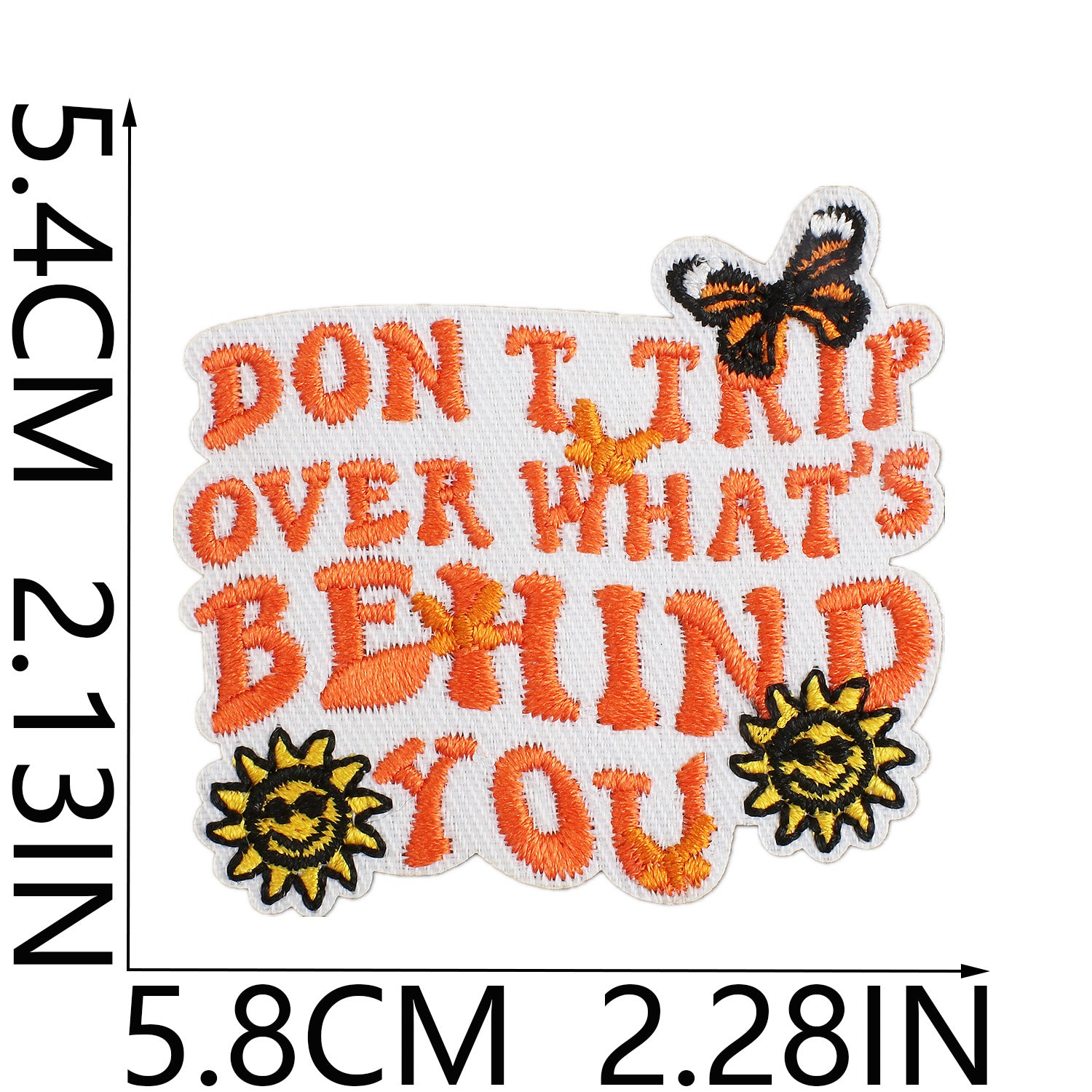 Wholesale Xiao Tian Inspirational Quotations Embroidery Cloth Sticker